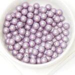 6 mm Round Glass beads Plum x 40 pc(s)