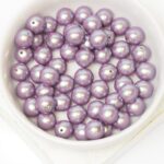 8 mm Round Glass beads Plum x 20 pc(s)