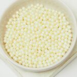 3 mm Round Glass beads Shell Cream 100 x  pc(s)