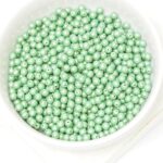 3 mm Round Glass beads Shell Green 100 x  pc(s)