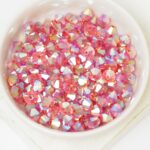 6 mm Preciosa bicone beads Indian Pink AB 2X x 25 pc(s)