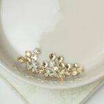 2.8 mm / ss10 Preciosa sew-on rhinestone Gold Quartz in Silver-colored setting x 25 pc(s)