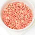 2x6 mm 2-hole Bar Beads Pacifica Strawberry x 10 g