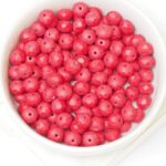 5x7 mm Faceted Donut beads Dark Opaque Red Matted x 20 pc(s)