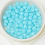 5x7 mm Faceted Donut beads Milky Aquamarine x 20 pc(s)