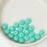 5x7 mm Faceted Donut beads Opaque Turquoise x 20 pc(s)