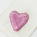 29x30 mm Faceted Heart Beadingschool Art Cabochon Freckled Purple on light clay x 1 pc(s)