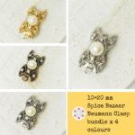 10×20 mm Spice Bazaar Neumann Clasp bundle x 4 colours