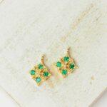 10x10 mm Little Spice Pendant Emerald Gold-colored x 2 pc(s)