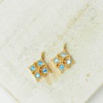 10x10 mm Little Spice Pendant Sky Blue Gold-colored x 2 pc(s)