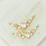 10x26 mm Pink Heart with Zircon long connector Gold-colored x 2 pc(s)