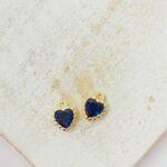 5x6 mm Everlasting Love Charm Dark Blue Gold-colored x 2 pc(s)