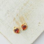 5x6 mm Everlasting Love Charm Red Brown Gold-colored x 2 pc(s)