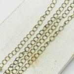 4x7 mm  Twisted Chain Antique bronze x 2 m