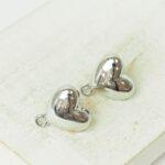 12x13 mm Heart Earstud with Loop  Platinum-colored x 2 pc(s)
