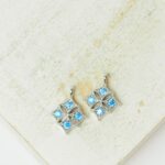 10x10 mm Little Spice Pendant Sky Blue Silver-colored x 2 pc(s)