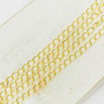 4x7 mm Twisted Chain Gold-colored x 2 m
