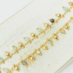 Draped in Elegance Fluorite chain Gold-colored x 50 cm