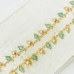 Draped in Elegance Moss Green chain Gold-colored x 50 cm