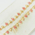 Draped in Elegance Rhodonite chain Gold-colored x 50 cm