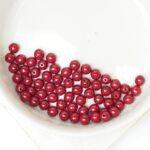 4 mm Round Glass beads Dark Cranberry x 60 pc(s)