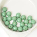 8 mm Round Glass beads Hartford Green x 20 pc(s)