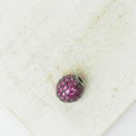 8 mm Fuchsia Metal Bead Gunmetal x 1 pc(s)"