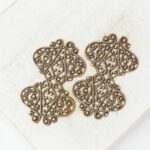 17x27 mm Rose Fairy Wings Filigree Antique copper x 2 pc(s)
