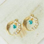 15x15 mm Fairy Forest Charm Aquamarine Gold-colored x 2 pc(s)