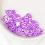 9x11 mm Lotus beads  Chalk White Amethyst Matted x 10  pc(s)