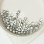 4 mm Fire-polished round beads Crystal Silver Rainbow x 60 pc(s)