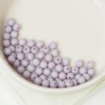 4 mm Round Glass beads Light Lilac x 60 pc(s)