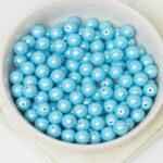 6 mm Round Glass beads Nile Blue x 40 pc(s)