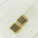 10x10 mm Celtic Square Metal Bead Antique bronze x 2 pc(s)"