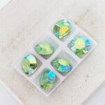 8 mm Preciosa chaton Peridot AB x 6 pc(s)