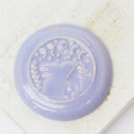 31 mm Hippity Bunny Beadingschool Art Cabochon Pastel Purple on light clay x 1 pc(s)
