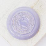 31 mm Hoppity Bunny Beadingschool Art Cabochon Pastel Purple on light clay x 1 pc(s)