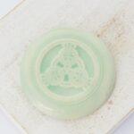 31 mm The Triquetra Beadingschool Art Cabochon Soft Turquoise on light clay x 1 pc(s)