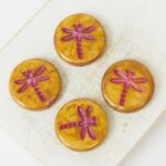 17x17 mm Dragonfly Bronze Travertin Pink Painted x 4 pc(s)
