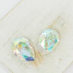 13x18 mm Preciosa Fancy baroque pear cabochon Crystal AB x 2 pc(s)