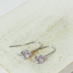 5x16 mm Round Earring Hook Violet  Platinum-colored x 2 pc(s)