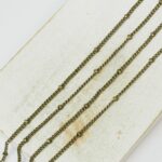 1.5x2 mm Simple Chain with metal bead Antique bronze x 2 m
