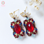 RED LANCET earrings beading tutorial by Zuzi Hake