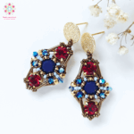 RUBY OCULUS earrings beading tutorial by Zuzi Hake