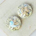 18 mm Moonface Round glass Cabochon Moonlight x 2 pc(s)