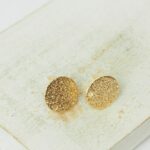10 mm Flat Round Earstud with Hole Gold-colored x 2 pc(s)