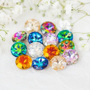 12 mm moonface round glass cabochons
