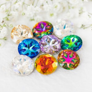 18 mm moonface round glass cabochons