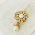 13x27 mm Let me Bloom Neumann Clasp with Pearl Gold-colored x 1 pc(s)