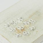 4.5x6.5 mm 2 Hole Flower Spacer Bar Silver-colored x 10 pc(s)